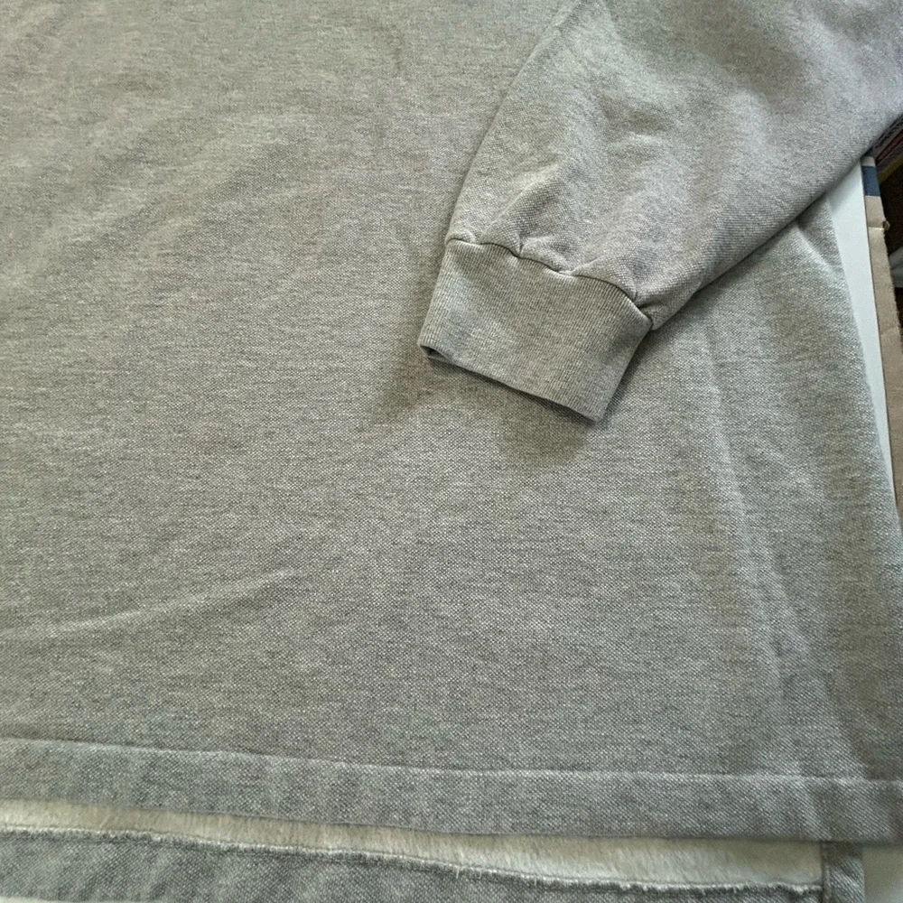 Polo Ralph Lauren men’s 4X fleece lined long sleeve polo shirt light gray color‎
